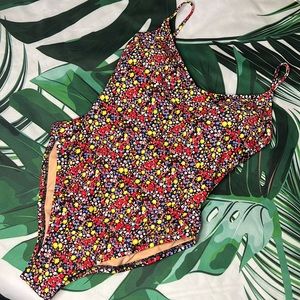 J.Crew summer floral one piece bathing suit
